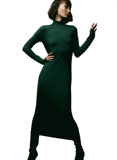 H&M Mock Neck Maxi Dress