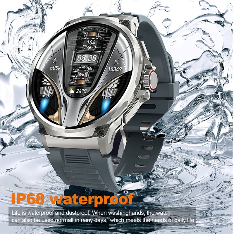 Smart Watch 1.85-inch High-Clear Screen Sports Health Monitoring Sleep Monitor Watch IP68 Waterproof BT5.0 400+ Watch Faces Long Usage Time Multi-sport Modes BT Call for Men Women Health Monitor Watch - Image 2