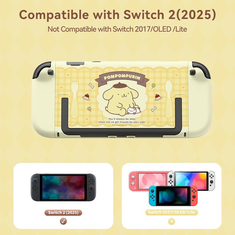 Kuitmor Dockable PC Protective Case Compatible with Switch 2 Model 2025, All-Round Protection Hard Protective Shell for Switch 2 2025 Accessories (Yellow) - Image 2