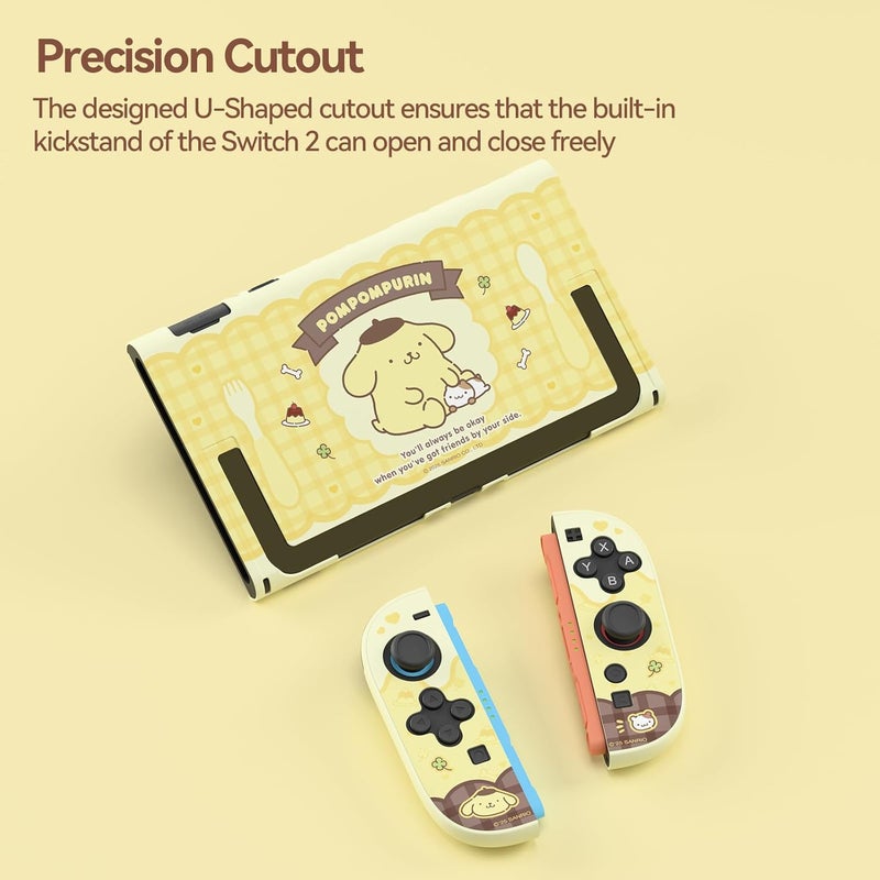 Kuitmor Dockable PC Protective Case Compatible with Switch 2 Model 2025, All-Round Protection Hard Protective Shell for Switch 2 2025 Accessories (Yellow) - Image 3