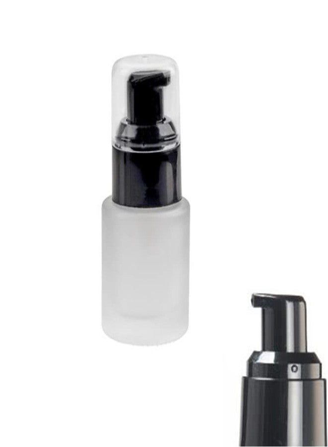Honkenda 30ml 1OZ Frosted Glass Pump Bottles with Press Pump, Travel Size Refillable Empty Liquid Foundation Container Dispenser Storage Bottles for Cosmetic Lotion Essence Emulsion Sample (2 Pack) - Image 3