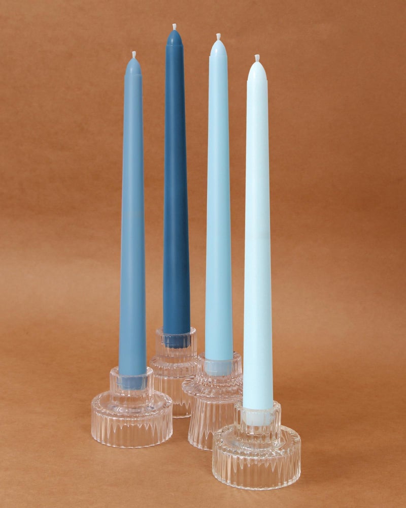 Viyffo 10 Inch Taper Candles, 12 Pack Blue-Unscented, Dripless Designâ€“ Long Tall Tapered Candlesticks for Wedding, Dinner, Holiday, Party, Home Decor Natural Color Series - Image 5