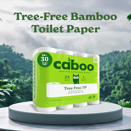 Caboo Tree Free Toilet Paper, Septic Safe Toilet Tissue, Non Toxic, Chemical Free, Non Toxic, 2 Ply Bathroom Toilet Paper | Pack of 24 Double Rolls, 300 Sheets Per Roll - Image 3