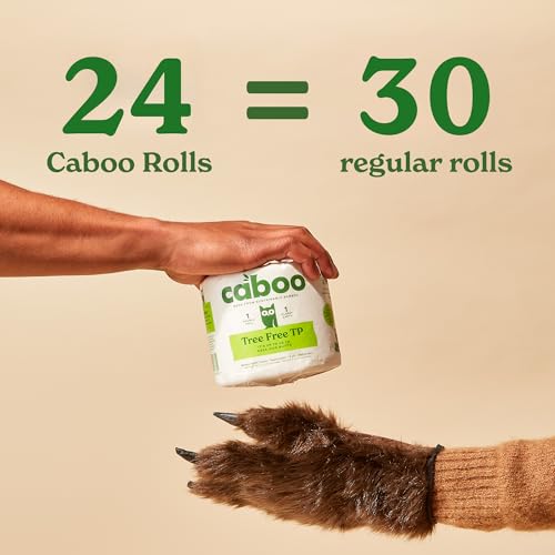 Caboo Tree Free Toilet Paper, Septic Safe Toilet Tissue, Non Toxic, Chemical Free, Non Toxic, 2 Ply Bathroom Toilet Paper | Pack of 24 Double Rolls, 300 Sheets Per Roll - Image 5