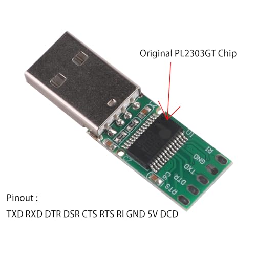 Usangreen PL2303GT USB RS232 to DB9 Cross Wired Rollover Null Modem Cable (Null modem pinout: 2-TXD, 3-RXD 5-GND, 7-CTS. 8-RT) - Image 4
