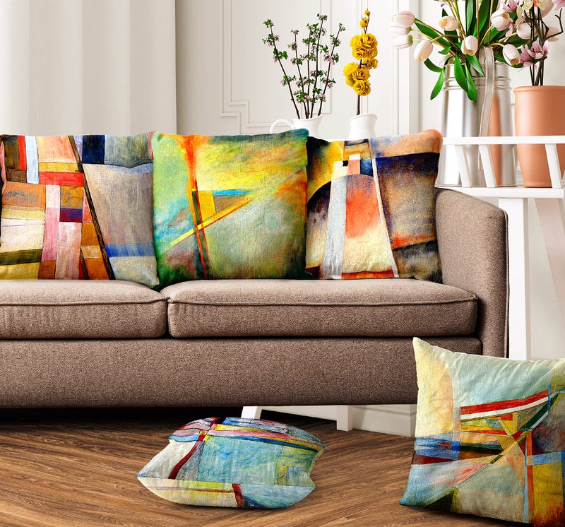 Ultimate Trends Polyester Digital Modern Printed Cushion Cover 16x16 Set of 5, Multi Color (UTCC-1005_ 16) - Image 5