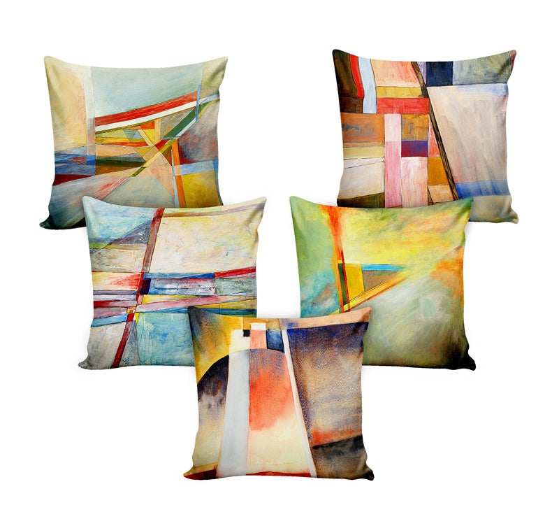Ultimate Trends Polyester Digital Modern Printed Cushion Cover 16x16 Set of 5, Multi Color (UTCC-1005_ 16) - Image 2