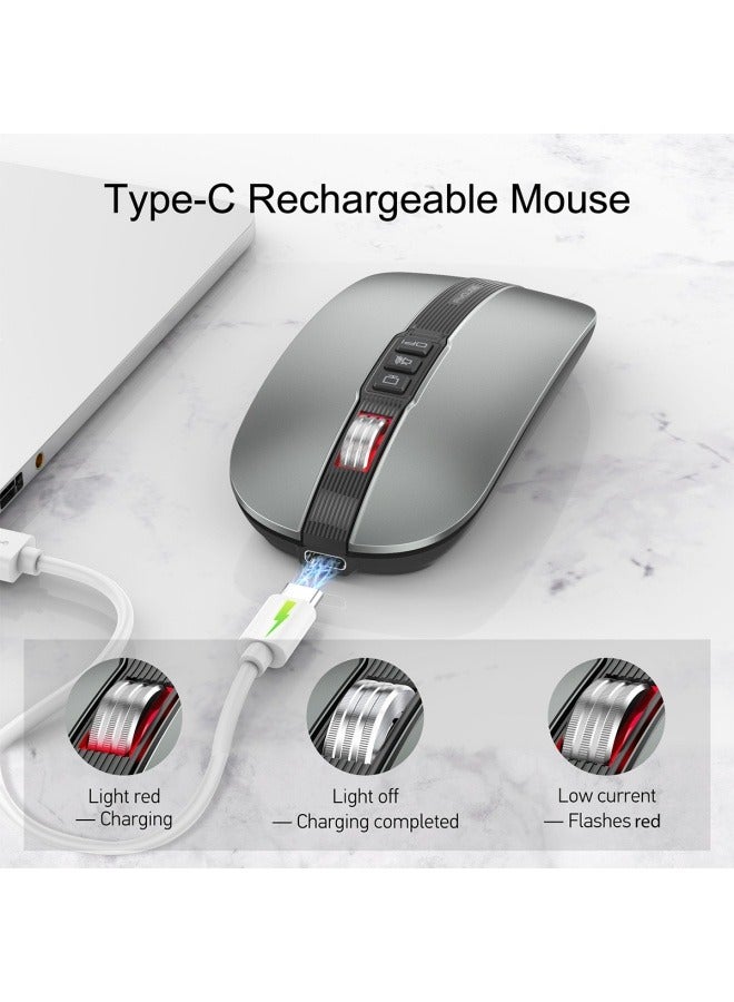 General New wireless 10M Bluetooth dual-mode 2.4G/BT5.1 mute mouse Mouse 2400DPI 6D gaming office  - Image 3