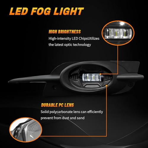 OKSIWA Angel Eye Laser LED Fog Lights with DRL HB&LB For 2016-2025 Honda Civic Sedan,2013-2021 Civic Hatchback/Sport Hatchback/Pilot,2014-2021 JAZZ,2010-2018 Acura RDX,2013-2018 CRIDER,LED Fog Lamp - Image 2