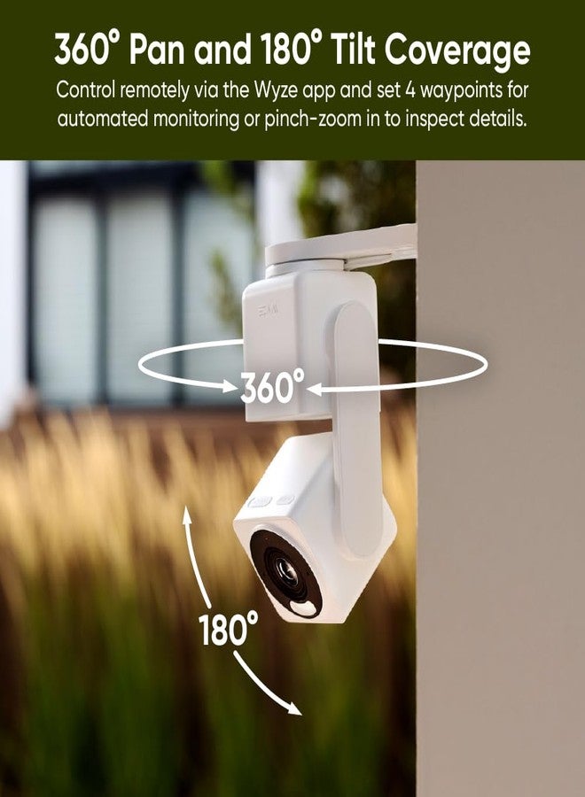 وايز كاميرا WYZE Cam Pan v4 (عبوة من قطعتين)، نظام كاميرات مراقبة منزلية ذكية بدقة 4K، شاشة داخلية/خارجية تعمل بالذكاء الاصطناعي لمراقبة الأطفال/الحيوانات الأليفة/الأشخاص/المركبات، رؤية ليلية ملونة، دوران/إمالة 360 درجة، 2.4 جيجا هرتز و5 جيجا هرتز، متوافقة مع Alexa وGoogle Assistant - Image 4