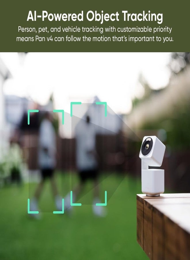 وايز كاميرا WYZE Cam Pan v4 (عبوة من قطعتين)، نظام كاميرات مراقبة منزلية ذكية بدقة 4K، شاشة داخلية/خارجية تعمل بالذكاء الاصطناعي لمراقبة الأطفال/الحيوانات الأليفة/الأشخاص/المركبات، رؤية ليلية ملونة، دوران/إمالة 360 درجة، 2.4 جيجا هرتز و5 جيجا هرتز، متوافقة مع Alexa وGoogle Assistant - Image 5