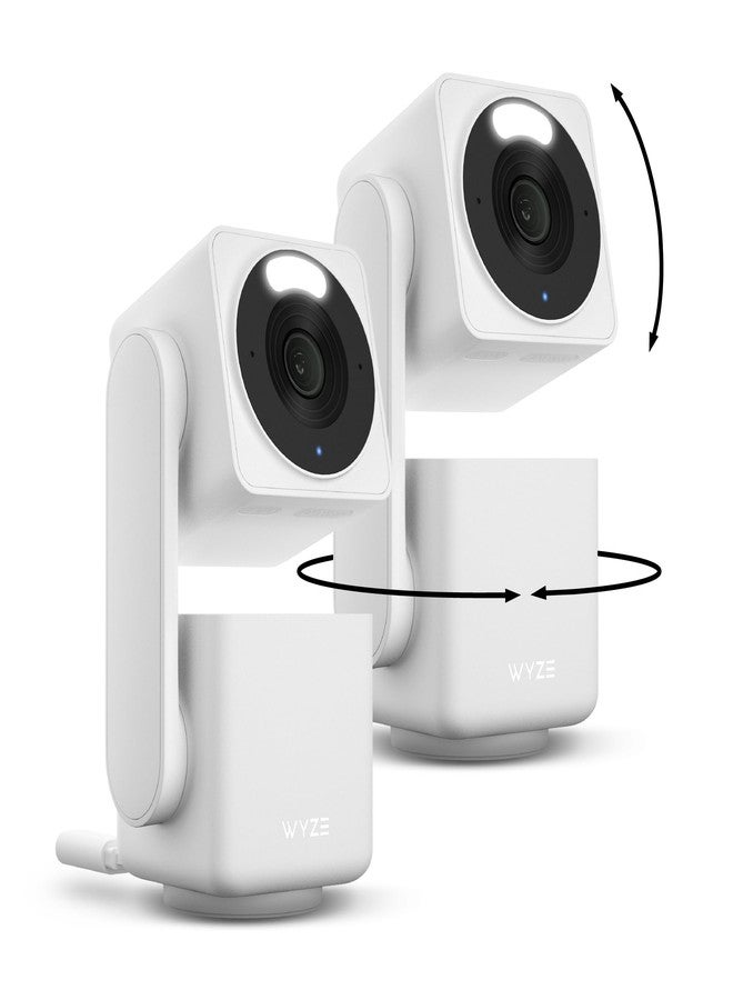 وايز كاميرا WYZE Cam Pan v4 (عبوة من قطعتين)، نظام كاميرات مراقبة منزلية ذكية بدقة 4K، شاشة داخلية/خارجية تعمل بالذكاء الاصطناعي لمراقبة الأطفال/الحيوانات الأليفة/الأشخاص/المركبات، رؤية ليلية ملونة، دوران/إمالة 360 درجة، 2.4 جيجا هرتز و5 جيجا هرتز، متوافقة مع Alexa وGoogle Assistant - Image 1