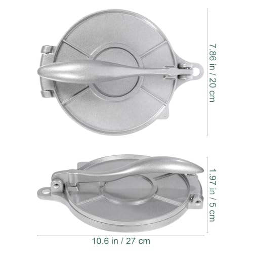 MUCKLILY Tortilla Press 8 Inch, Quesadilla Maker, Dough Press, Pizza Press Roti Press, Masa Roti, Chapati Maker for Flour Tortilla Silver - Image 4