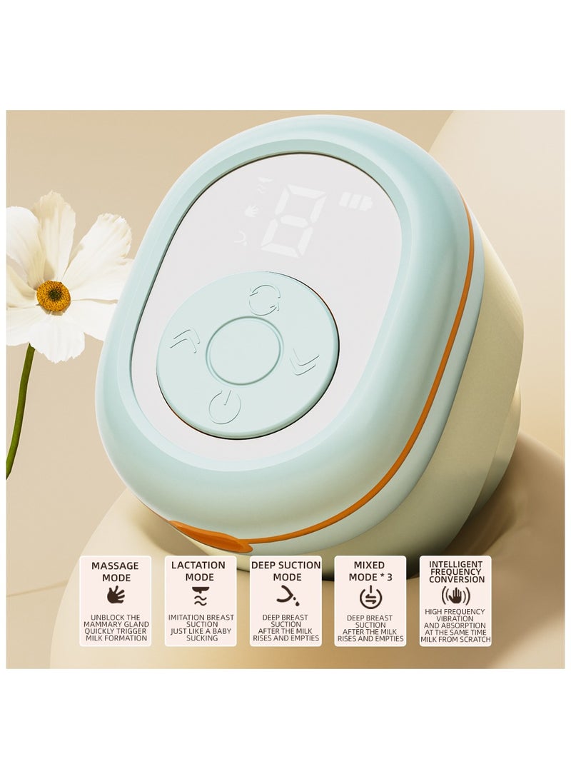 ALLTOMOM Wearable Electric Breast Pump with Lactation Function - Hands-Free and Lightweight, Digital Display, 180ml Capacity, 1200mAh Battery, 3 Modes, and 9 Gears 60x41x49mm - Image 4