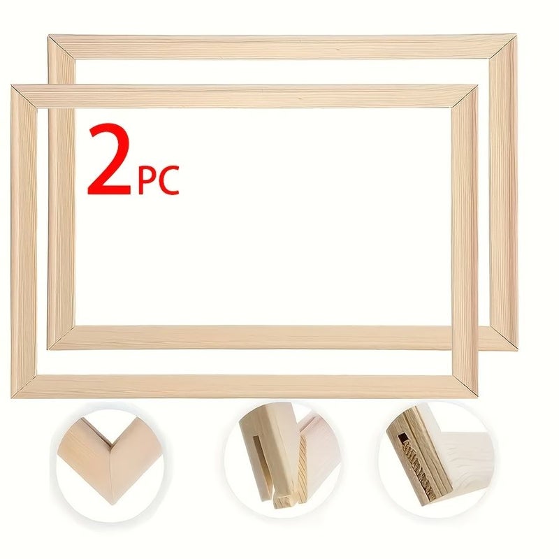 1 Set Solid Wood Frame 5D Diamond Painting Kit 40x60cm 15.7x23.6 Inch Easy to Install Double Sided Adhesive Canvas Poster Frame for Home Room Office Decor - Image 1