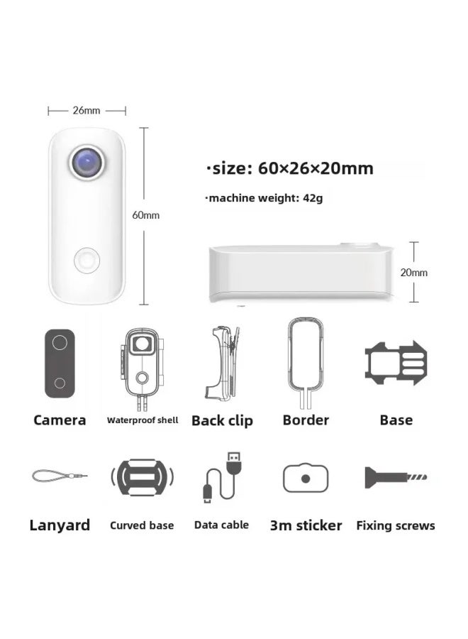 Generic SJCAM Action Camera 4K HD Outdoor Finger-Pointing Camera Anti-Vibration Waterproof Motorcycle Dash Cam High-Speed Photography-Color:C100 2k Purple  - Image 2