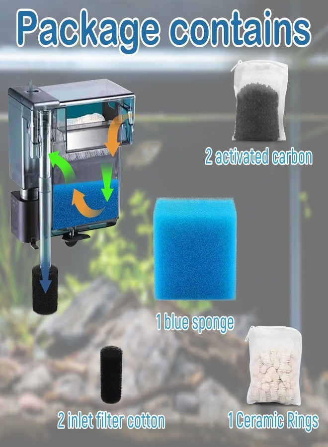 8B8B Aquarium Media Maintenance Kit Replacement for Fluval AC20 Power Filter, Includes 1 Blue Foam Filters, 2 Intake Strainer Sponge,1Pack Ceramic Rings and 2 Pack Activated Carbon - Image 3