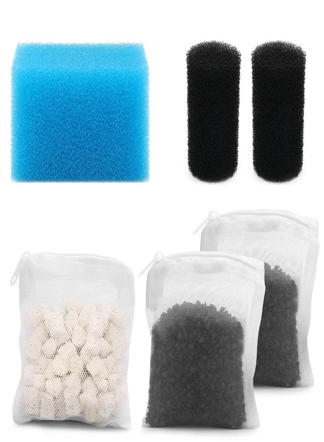 8B8B Aquarium Media Maintenance Kit Replacement for Fluval AC20 Power Filter, Includes 1 Blue Foam Filters, 2 Intake Strainer Sponge,1Pack Ceramic Rings and 2 Pack Activated Carbon - Image 1