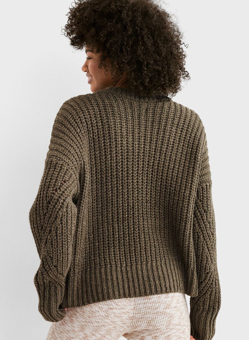 Aerie Crew Neck Ribbed Sweater - Image 2