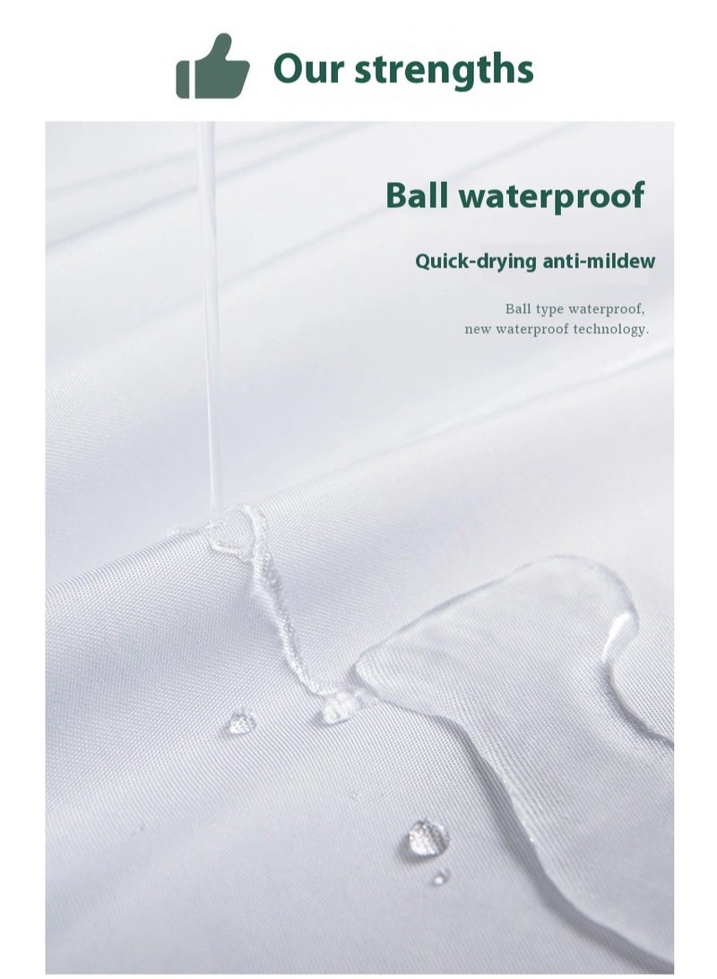 Bluejw Flowers Printed Shower Curtain Waterproof Bathroom Curtain,Shower Curtain180x180cm Washable Bath Curtains,Quick-Drying,Weighted Hem,Shower Curtain With 12 C Type Hooks - Image 4