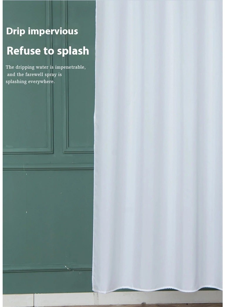 Bluejw Flowers Printed Shower Curtain Waterproof Bathroom Curtain,Shower Curtain180x180cm Washable Bath Curtains,Quick-Drying,Weighted Hem,Shower Curtain With 12 C Type Hooks - Image 5