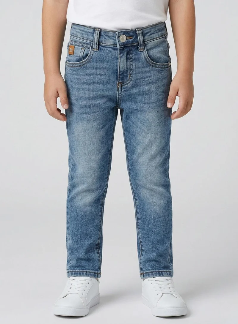 بيبي كلو Boys Classic Blue Adjustable Waist Slim Jeans