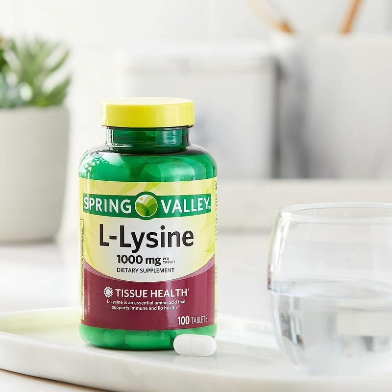 SPEC Lysine Amino Acid Supplements 1 Tablet Per ServingSpring Valley LLysine Supports a Healthy Immune System 100 Count - Image 3