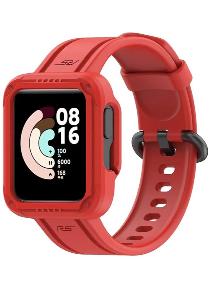 Replacement Wrist Band Compatible with Xiaomi MI Watch Lite/Redmi Watch 2 Lite/Poco Watch/Redmi Watch 2/Horloge 2, Adjustable Soft Silicone Wrist Strap with Cover - Image 1