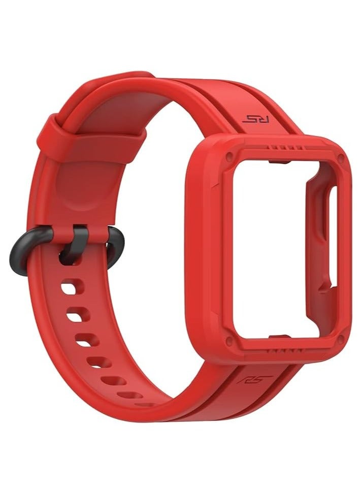 Replacement Wrist Band Compatible with Xiaomi MI Watch Lite/Redmi Watch 2 Lite/Poco Watch/Redmi Watch 2/Horloge 2, Adjustable Soft Silicone Wrist Strap with Cover - Image 3