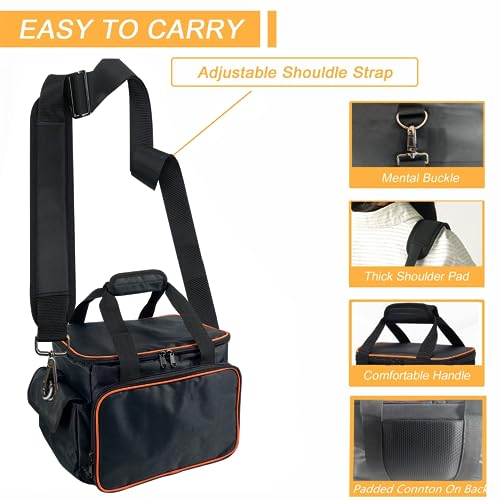 Joramoy Carrying Case Bag for Jackery Power Station Explorer 500, Portable Power Storage Bag Waterproof Travel Case with Anti-Slip Bottom and Multiple Pockets for Charging Cable and Accessories - Image 5