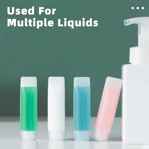 Guokoo 6 Pcs 1 oz Travel Size Toiletries Refillable Travel Bottles, Squeeze Travel Toiletry Bottles with Labels for Toiletry Makeup Travel Containers - Image 5