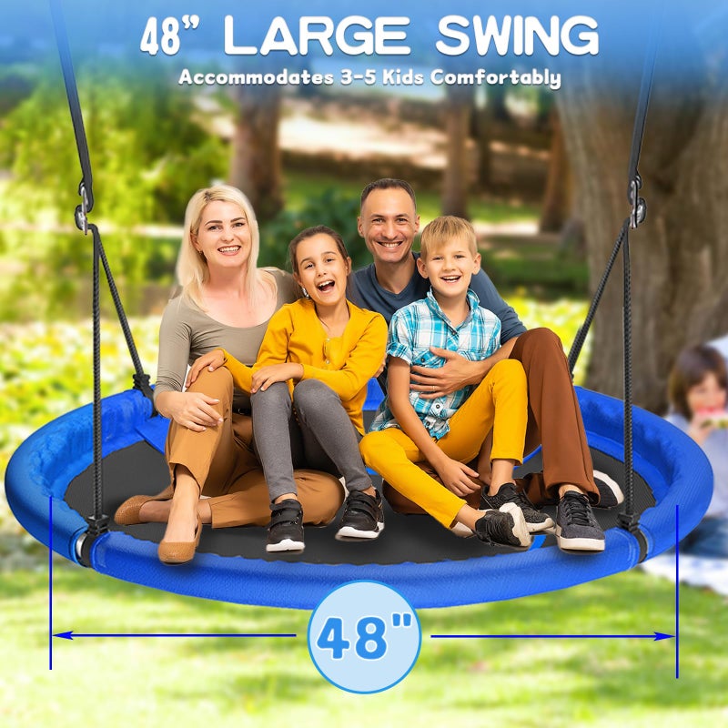 Hotjump 48 inch Saucer Tree Swing for Kids Adult, Larger Flying Swing for Whole Family 700lbs Weight Capacity with Adjustable Hanging Straps - Image 2