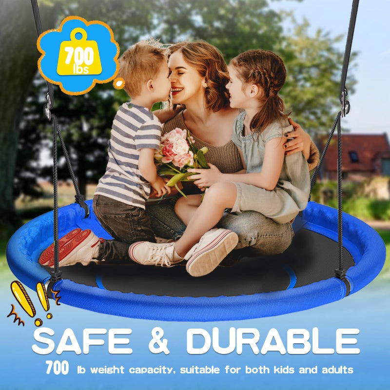 Hotjump 48 inch Saucer Tree Swing for Kids Adult, Larger Flying Swing for Whole Family 700lbs Weight Capacity with Adjustable Hanging Straps - Image 4