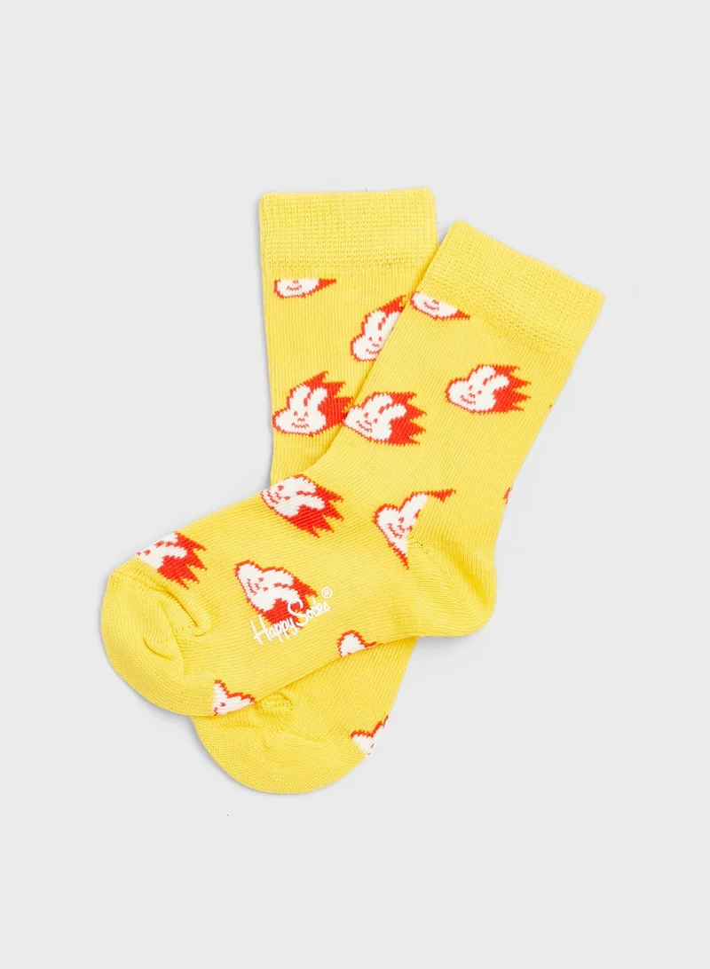 Happy Socks Kids 2 Pack Bunny & Carrot Socks