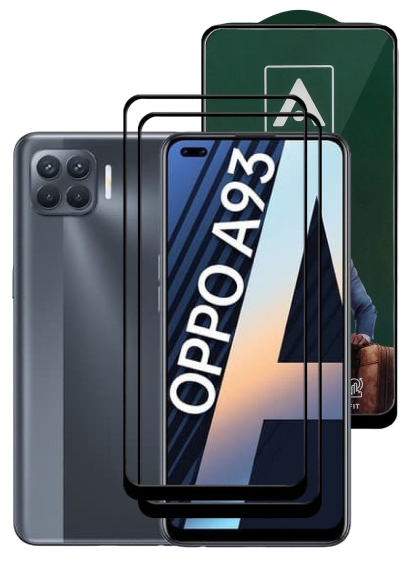 ACLIX 2 Pieces Antistatic ESD Dustproof Premium Quality High Definition Tempered Glass Screen Protector Designed For Oppo A93 - Image 1