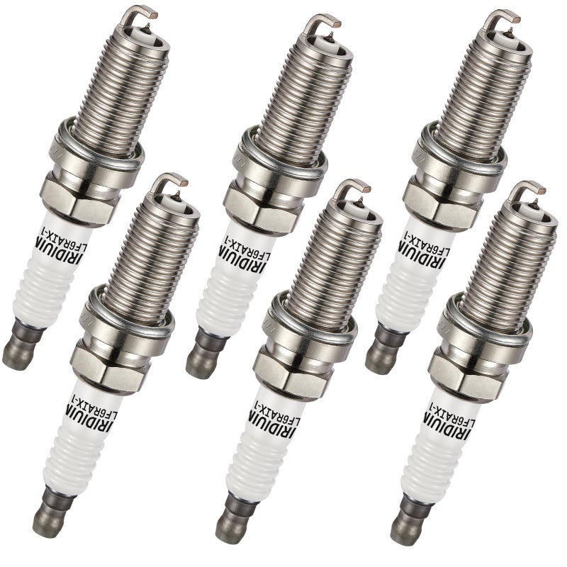BDFHYK Set of 6 Iridium Spark Plugs Compatible with 128i 330i X3 X5 ES350 RX350 RX450h Legacy Outback 4Runner Avalon Camry Sienna Tacoma Tundra S60 S80 XC60 XC70Engine Replacement for 6619 LFR6AIX11