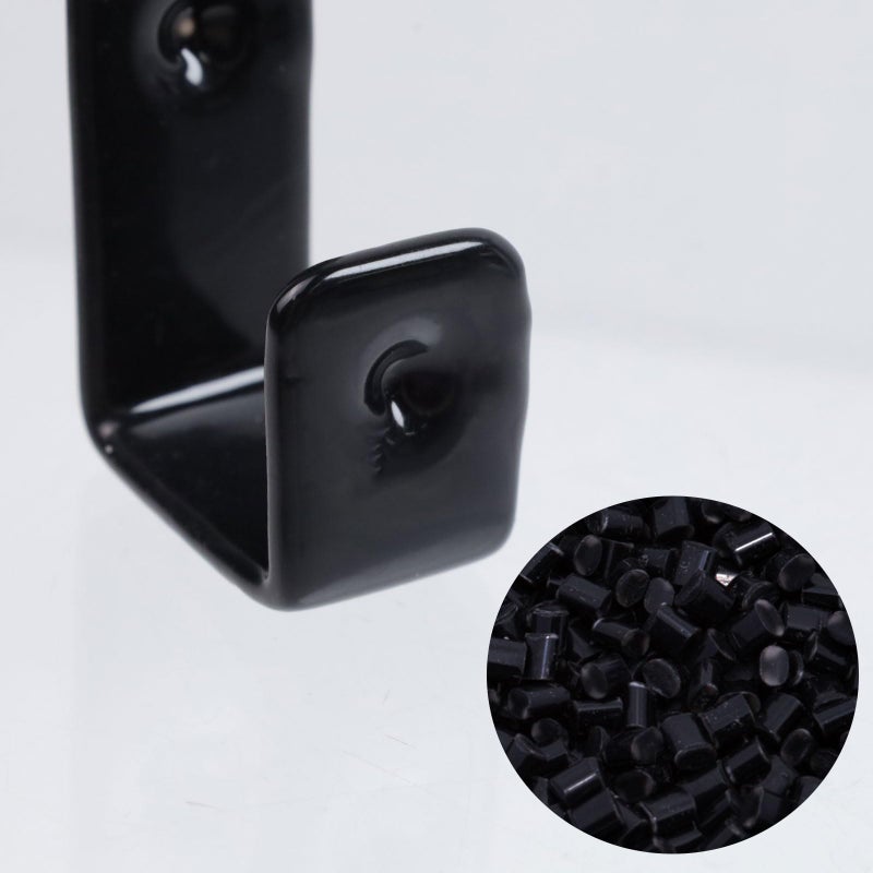 Geesatis 2 Pcs Bed Ladder Hooks Utility Hooks Hanger J Hooks Heavy Duty Metal Pvc Coated For Bed Decoration Hook Tool With Mounting Screws Black Inside 1""/25Mm - Image 5
