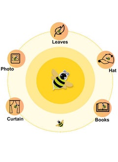Zonon 4 Sheets 100 Pcs Glitter 3D Bee Design Stickers Summer Honey Bee Dimensional Sticker Selfadhesive Pvc Waterproof Tiny Bee Decals Cute Embellishment For Diy Craft Decoration Card Scrapbooking Ornament  - Image 3