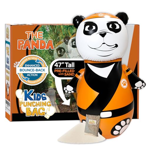 INFLATABLE DUDES Panda Toy 47 Inches Kids Punching Bag Already Filled with Sand Bop Bag Inflatable Animal Panda Gift Indoor Outdoor Panda Party Decorations Punching Bag for Kids Bambam - Image 1