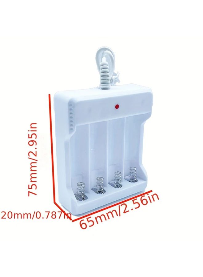 قطعة واحدة شاحن USB ذو 4 فتحات لبطاريات NiMH AA AAA مع مؤشر LED عالي الكفاءة - Image 4