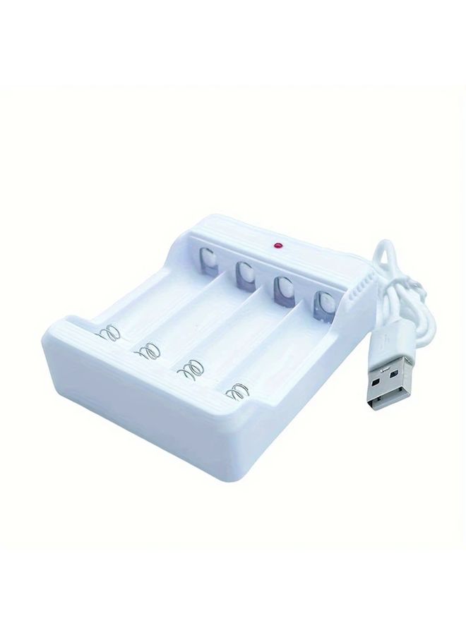 قطعة واحدة شاحن USB ذو 4 فتحات لبطاريات NiMH AA AAA مع مؤشر LED عالي الكفاءة - Image 5