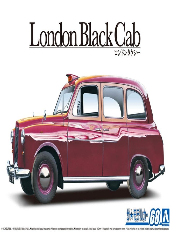 Aoshima 1968 Austin FX4 London Black Cab Taxi 1:24 Model Kit Kit 059678 - Image 4