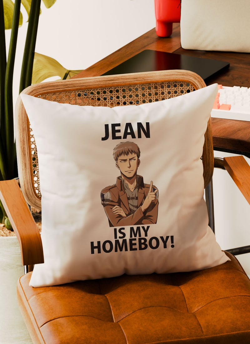 LOUD UNIVERSE Attack on Titan Jar Attack on Titan Couch Cushion Funny Manga Style Fan Decorative Cushion Cosplay Funny Jean Jean Kirstein is Homeboy-Anime Fan Gift - Image 3
