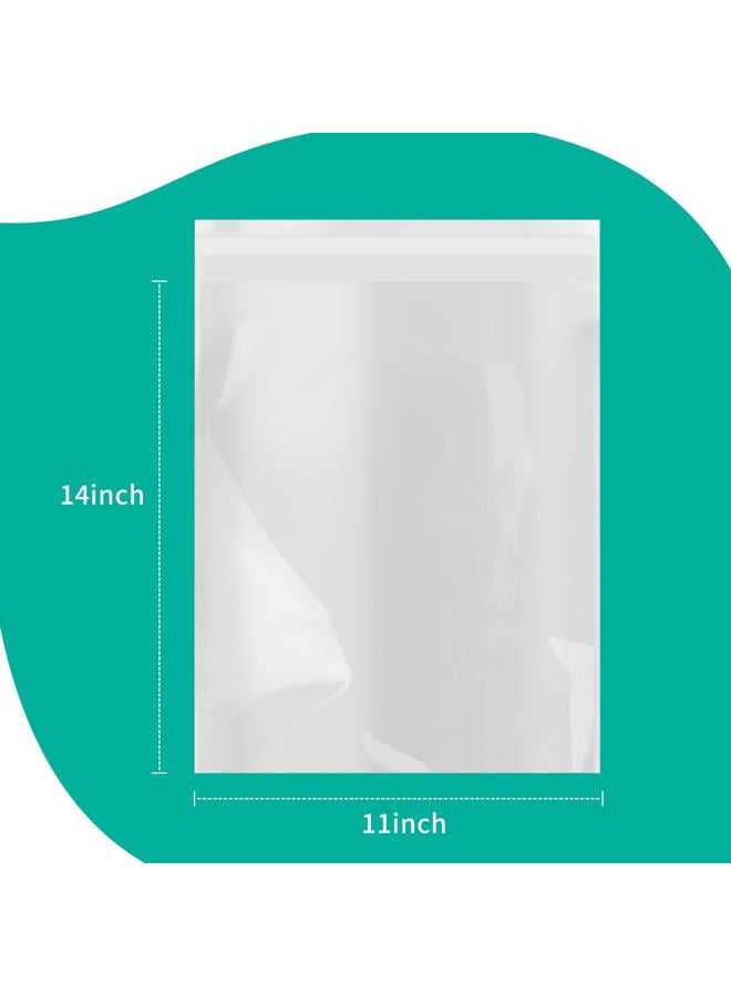iMailer 500 Count - 11" x 14" Self Seal Clear Cello Cellophane Resealable Plastic Poly Bags for Prints, Photos, Documents, Clothing, T-Shirt - Image 1