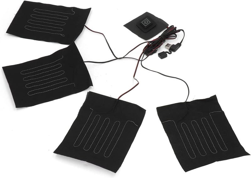 Heating Cloth, Switch 3 Speed Temperature Control USB Powered Heating Pad with Customized Thermostat, for Winter Clothes Vest Gloves - Image 4