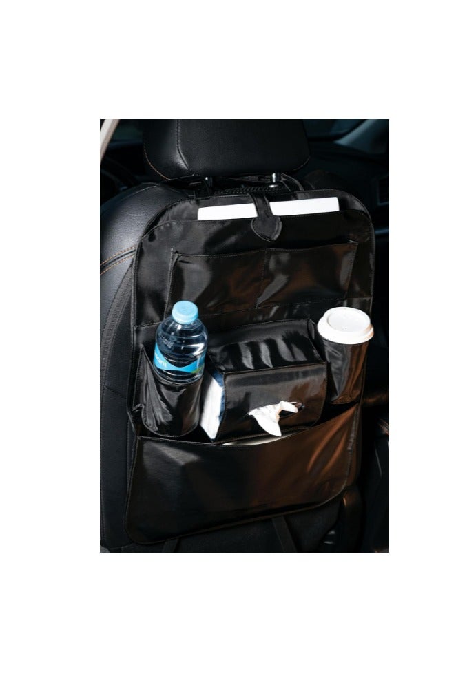 Backseat Car Organizer – Waterproof Seat Protector and Kick Mat with Cup Holders, Tissue Dispenser, and Storage Pockets – Universal Fit for Cars, SUVs, and Trucks - Image 2