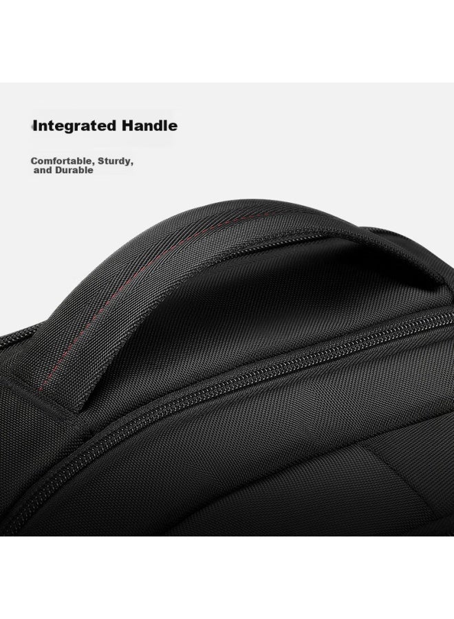 Oiwas Twin Towers Series Large Capacity Men's Backpack Commuting Business Travel Computer Bag Black - Image 5