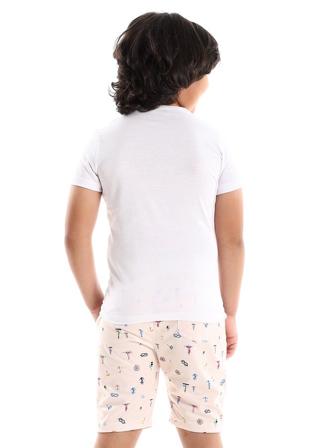 Andora "Rocket" Printed T_Shirt For Boy _ White  - Image 4