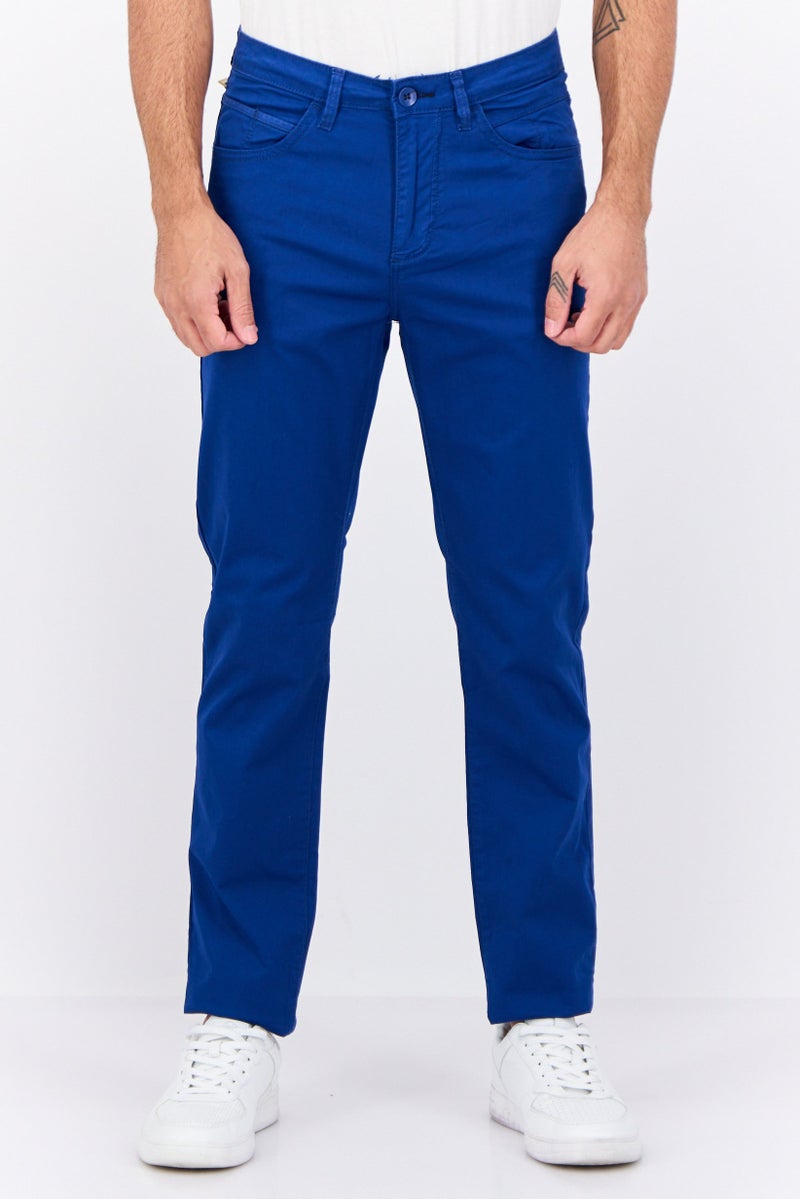 Sorbino Men Regular Fit Solid Chino Pants, Blue - Image 1
