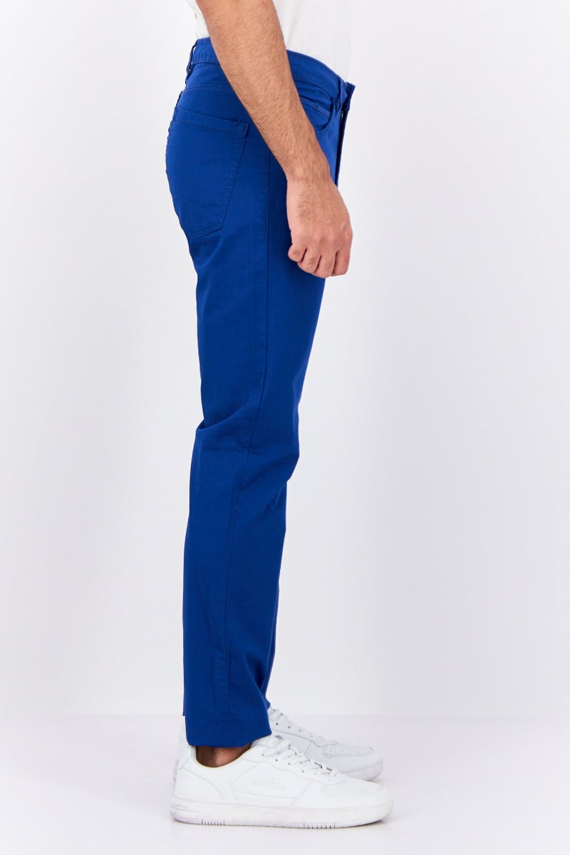 Sorbino Men Regular Fit Solid Chino Pants, Blue - Image 3